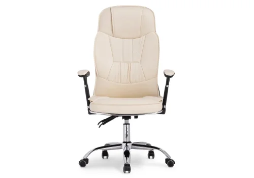 Кресло для руководителя Vestra cream 15259 Woodville, бежевый/искусственная кожа, ножки/металл/хром, размеры - ****620*640 фото 2