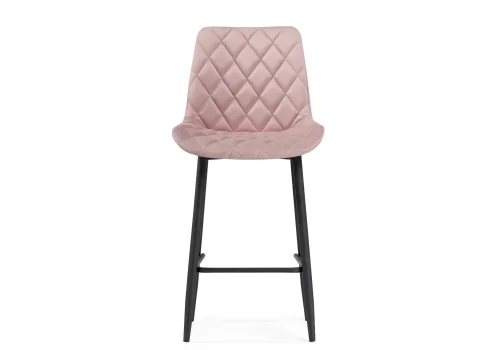 Полубарный стул Баодин К Б/К розовый / черный 517168 Woodville, розовый/велюр, ножки/металл/чёрный, размеры - ****500*560 фото 2