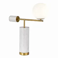 Настольная лампа Danese SL1008.504.01 ST-Luce белая 1 лампа, основание белое мрамор в стиле современный 