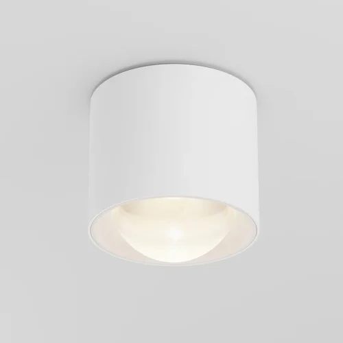 Светильник накладной LED Lens C217CL-15W3K-W Maytoni белый на 1 лампу, основание белое в стиле хай-тек современный круглый