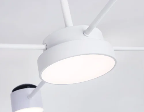 Люстра потолочная LED с пультом FL51631 Ambrella light белая на 1 лампа, основание белое в стиле хай-тек современный с пультом фото 2