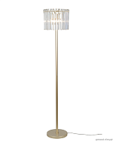 Торшер Crystal V10746-4F Moderli  прозрачный 4 лампы, основание золотое в стиле классический современный
