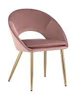 Стул Кензи, пыльно-розовый УТ000006620 Stool Group, розовый/велюр, ножки/металл/золотой, размеры - ****620*560
