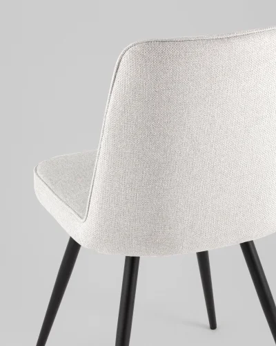 Стул Hedd, серый, сиденье УТ000040531 Stool Group, серый/рогожка, ножки/металл/чёрный, размеры - *855**** фото 3