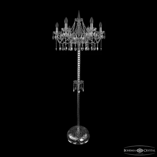 Торшер 1413T2/6/200-160 Ni Bohemia Ivele Crystal sp без плафона 6 ламп, основание прозрачное никель в стиле классический
