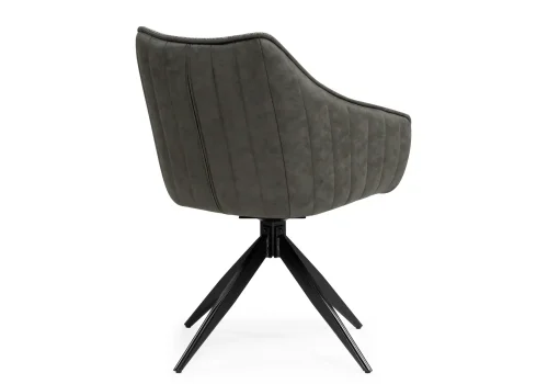 Стул на металлокаркасе Kansas gray / graphite gray / black 15834 Woodville, серый/велюр, ножки/металл/чёрный, размеры - ****610*620мм фото 3