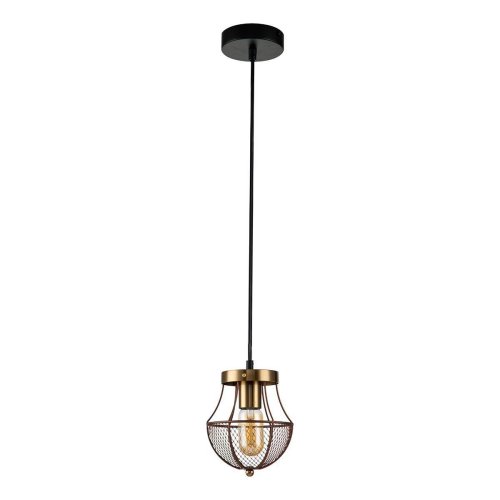 Светильник подвесной Pallo V000188 Indigo золотой 1 лампа, основание чёрное в стиле кантри 