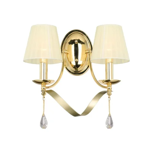 Бра Amabilis 2596-2W Favourite бежевый на 2 лампы, основание золотое в стиле арт-деко  фото 4
