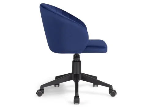 Компьютерное кресло Пард темно-синий 464228 Woodville, синий/велюр, ножки/пластик/чёрный, размеры - *870***590*600 фото 4