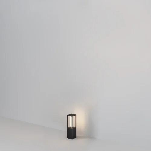 Парковый светильник LED Expo O480FL-L12B3K Maytoni уличный IP чёрный на 1 лампу, плафон белый в стиле современный хай-тек LED фото 2