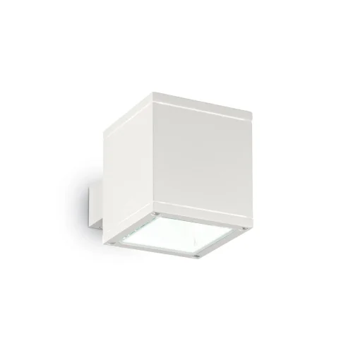 Настенный светильник уличный SNIF AP1 SQUARE BIANCO Ideal Lux уличный IP54 белый на 1 лампу, плафон белый в стиле современный G9