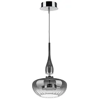 Светильник подвесной LED Astra 804401 Lightstar серый чёрный 1 лампа, основание серебряное в стиле арт-деко 