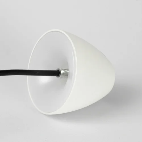 Светильник подвесной LED Irvine LSP-7080 Lussole белый 1 лампа, основание чёрное в стиле хай-тек современный  фото 3