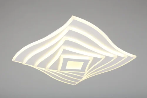Люстра потолочная LED Colonnella OML-09207-208 Omnilux белая на 1 лампа, основание белое в стиле хай-тек квадраты фото 2