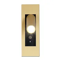 Бра с выключателем LED Bedside 4281-1W Favourite матовый золото на 1 лампу, основание матовое золото в стиле хай-тек для чтения