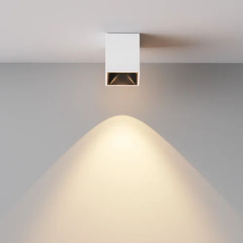 Светильник накладной LED Alfa LED C065CL-8W3K-SQ-WB Maytoni белый на 1 лампу, основание белое в стиле современный хай-тек квадратный фото 6