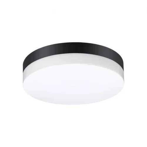 Потолочный светильник уличный LED Opal 358882 Novotech уличный IP54 чёрный на 1 лампу, плафон белый в стиле хай-тек современный LED