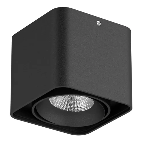 Светильник накладной LED Monocco 052317 Lightstar чёрный 1 лампа, основание чёрное в стиле хай-тек квадратный