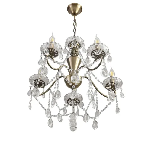 Люстра подвесная хрустальная Luina 8346/5 Lumion без плафона на 5 ламп, основание бронзовое в стиле классический фото 3 Люстра подвесная хрустальная Luina 8346/5 Lumion без плафона на 5 ламп, основание бронзовое в стиле классический фото 3