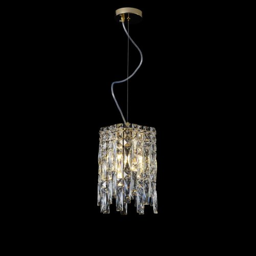Светильник подвесной ABRIL SP2 GOLD Crystal Lux прозрачный на 2 лампы, основание золотое в стиле классический фото 3 Светильник подвесной ABRIL SP2 GOLD Crystal Lux прозрачный на 2 лампы, основание золотое в стиле классический фото 3