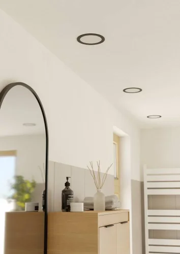 Светильник точечный LED Fueva 901414 Eglo белый на 1 лампу, основание чёрное в стиле современный круглый фото 3 Светильник точечный LED Fueva 901414 Eglo белый на 1 лампу, основание чёрное в стиле современный круглый фото 3