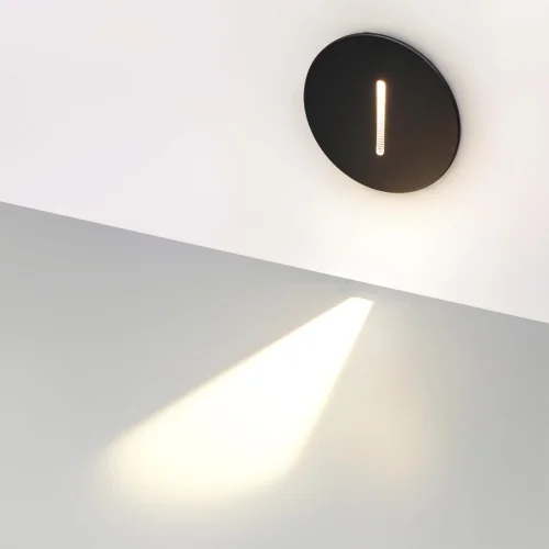 Светильник точечный LED Escala 7051/3WL Odeon Light чёрный на 1 лампу, основание чёрное в стиле минимализм хай-тек подсветка для лестниц и ступеней фото 4