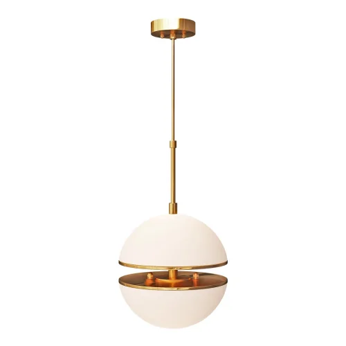 Светильник подвесной LED Crescent 5064-A LOFT IT белый 2 лампы, основание золотое в стиле современный арт-деко шар