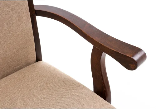 Деревянный стул Mango бежевое 1998 Woodville, бежевый/ткань, ножки/дерево/коричневый, размеры - ****560*500 фото 6