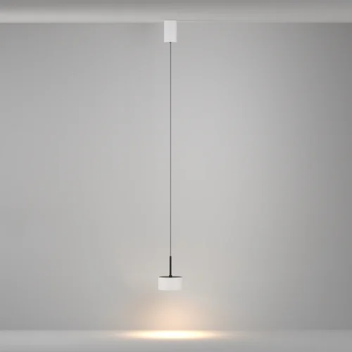 Светильник подвесной LED Glare P102PL-12W3K-W Maytoni белый на 1 лампу, основание белое в стиле современный хай-тек фото 4