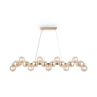 Люстра подвесная Dallas MOD547PL-25G Maytoni янтарная бежевая прозрачная на 25 ламп, основание золотое в стиле современный шар