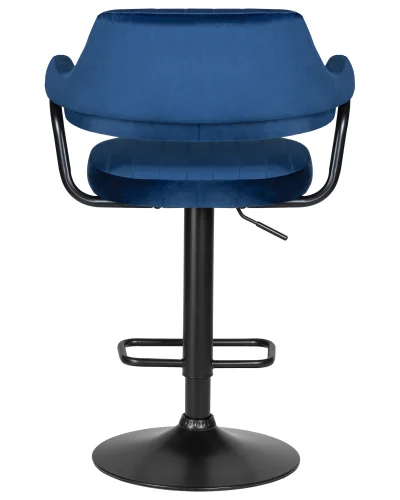 Стул барный набор 2 шт. SET-2 5019_BlackBase-LM CHARLY BLACK, цвет сиденья синий велюр (MJ9-117), цвет основания черный Dobrin, /велюр, ножки/металл/чёрный, размеры - 990*1200***610*540 фото 6 Стул барный набор 2 шт. SET-2 5019_BlackBase-LM CHARLY BLACK, цвет сиденья синий велюр (MJ9-117), цвет основания черный Dobrin, /велюр, ножки/металл/чёрный, размеры - 990*1200***610*540 фото 6