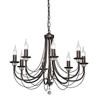 Люстра подвесная V1798-8/8 Vitaluce без плафона на 8 ламп, основание коричневое в стиле классический 