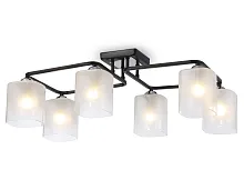 Люстра потолочная TR303224 Ambrella light белая на 6 ламп, основание чёрное в стиле современный классический 