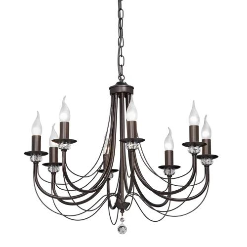 Люстра подвесная V1798-8/8 Vitaluce без плафона на 8 ламп, основание коричневое в стиле классический 