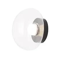 Бра LED BOSQUE AP1 BLACK/TRANSPARENT Crystal Lux прозрачный на 1 лампу, основание чёрное в стиле современный 