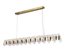 Светильник подвесной LED Мару 07695-120L,36-29 Kink Light прозрачный на 1 лампу, основание латунь в стиле современный линейный