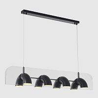 Светильник подвесной ЛЕД ELEMENT SP48W LED BLACK Crystal Lux белый на 1 лампу, основание чёрное в стиле лофт линейный