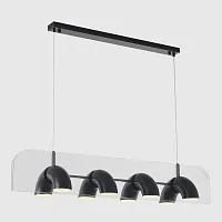 Светильник подвесной ЛЕД ELEMENT SP48W LED BLACK Crystal Lux белый на 1 лампу, основание чёрное в стиле лофт линейный