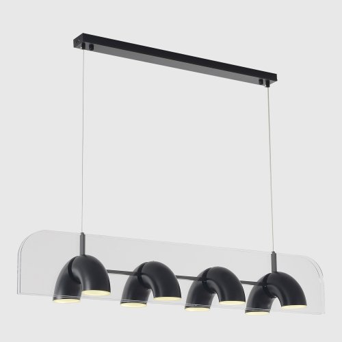 Светильник подвесной ЛЕД ELEMENT SP48W LED BLACK Crystal Lux белый на 1 лампу, основание чёрное в стиле лофт линейный
