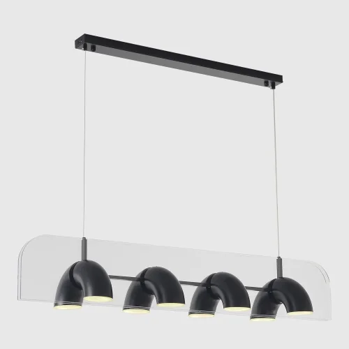 Светильник подвесной ЛЕД ELEMENT SP48W LED BLACK Crystal Lux белый на 1 лампу, основание чёрное в стиле лофт линейный