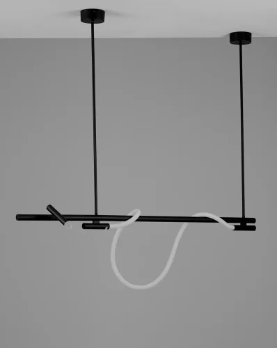 Светильник подвесной LED True V10683-PL Moderli белый 1 лампа, основание чёрное в стиле минимализм хай-тек современный  фото 2
