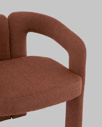 Стул Болинджер букле терракотовый УТ000041353 Stool Group, терракотовый/букле, ножки/металл ткань/терракотовый, размеры - ***** фото 3