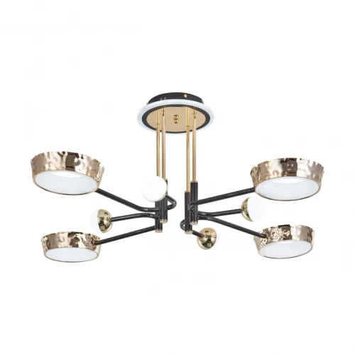 Люстра потолочная LED Ferrara-73210 273210/8 BK/GD Arte Milano белая на 1 лампу, основание золотое в стиле современный хай-тек фото 13