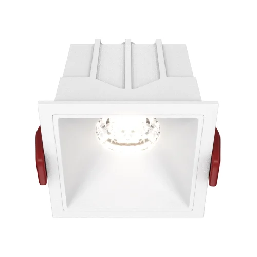 Светильник точечный Alfa LED DL043-01-10W4K-SQ-W Maytoni белый на 1 лампу, основание белое в стиле современный 