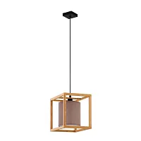 Светильник подвесной Granados 390107 Eglo бежевый коричневый 1 лампа, основание чёрное в стиле кантри современный 