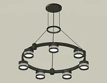 Светильник подвесной XR92051603 Ambrella light чёрный 7 ламп, основание чёрное в стиле хай-тек современный 