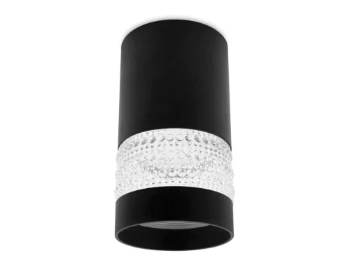 Светильник накладной TN374 Ambrella light чёрный 1 лампа, основание чёрное в стиле хай-тек современный круглый фото 4