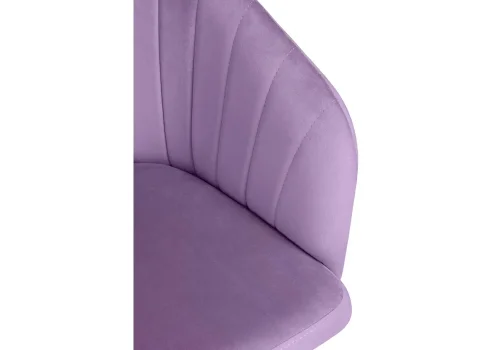 Компьютерное кресло Тибо сиреневый 464216 Woodville, фиолетовый/велюр, ножки/пластик/белый, размеры - *900***600*600 фото 6
