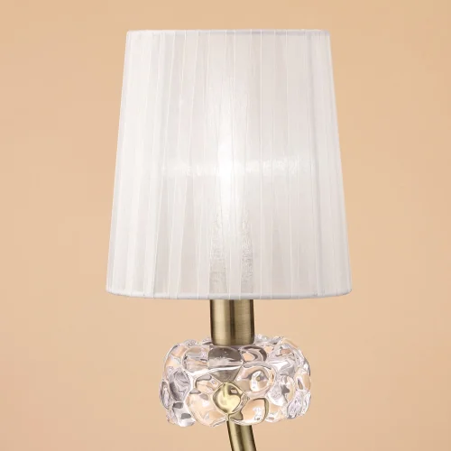 Настольная лампа LOEWE ANTIQUE BRASS 4737 Mantra белая 1 лампа, основание бронзовое металл в стиле современный  фото 4