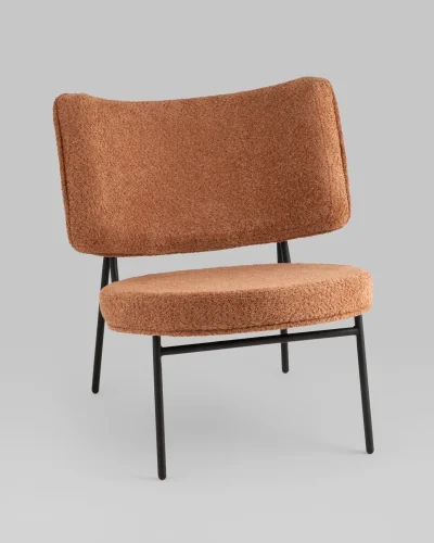 Кресло District Lounge букле терракотовый УТ000039111 Stool Group, /, ножки//, размеры - *750***680*800мм фото 5